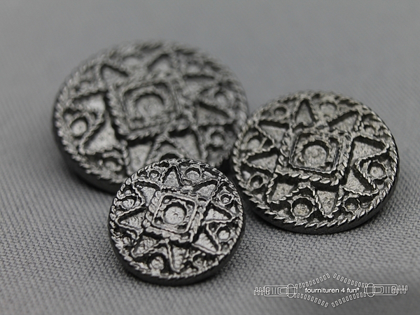 Metalen zwart zilveren knopen