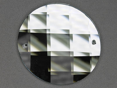 Strass steen rond 60mm zilver