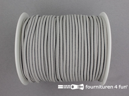 Rol 50 meter elastisch koord - 2,7mm - licht grijs