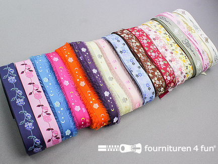 Set deco lint - 17 x 2 meter - verschillende kleuren en motieven