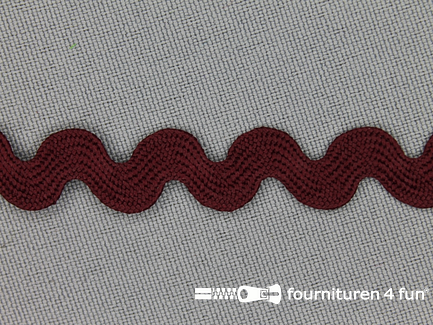 Zigzag band 11mm bordeaux rood