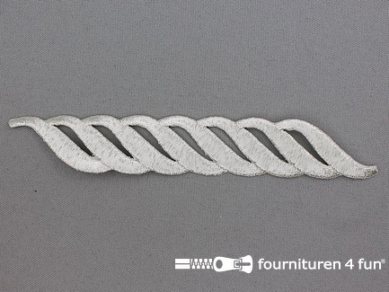 Barok applicatie 155x23mm zilver