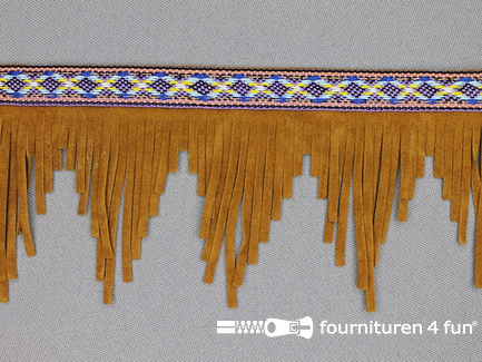 Indianen franje 60mm camel