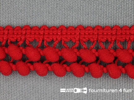 COUPON 19,45 meter Mini bolletjesband 19mm rood