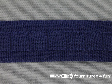 Rol 50 meter plooiband - 25mm - marine blauw