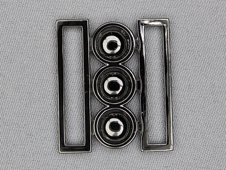 Inhaakgesp 40mm zwart zilver