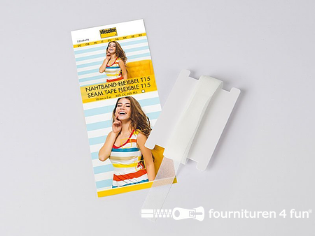 Vlieseline® Flexibel naadband T15 - 15mm - wit - per 5 meter