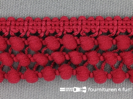 COUPON 15 meter Mini bolletjesband 24mm koraal rood