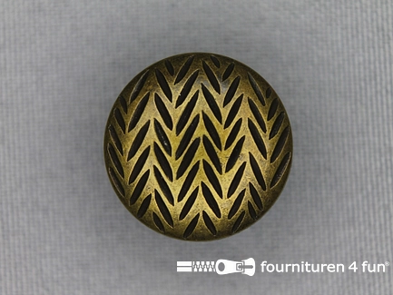 Bronzen knoop 20mm zigzag