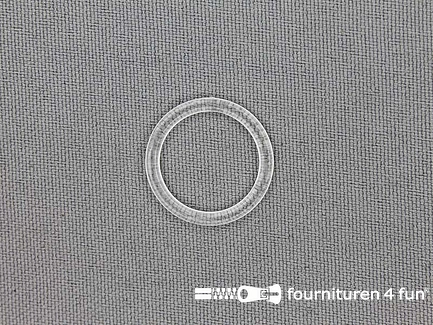 10 Stuks kunststof ring - 15mm - transparant