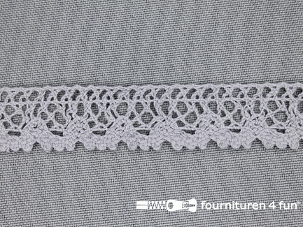 COUPON 6 meter Ibiza broderie 16mm grijs