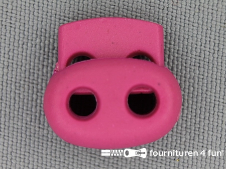 Koordstopper - 18mm/20mm - dubbel - fuchsia roze