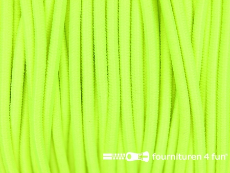 5 meter elastisch koord 2mm neon geel