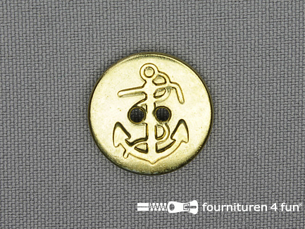 Gouden knoop 20mm anker - B-KEUZE