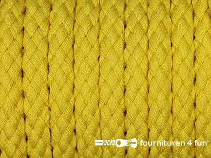 Katoenen koord - grof - 8mm - geel
