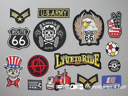Collectie strijkapplicaties - 15 delige set - opstrijkbare patches