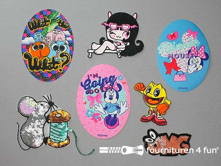 Collectie strijkapplicaties - 7 delige set - opstrijkbare patches