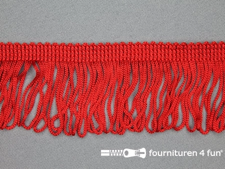 Kaart 20 meter charleston franje - 45mm - rood