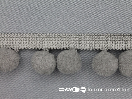 Bolletjesband - 40mm - grijs