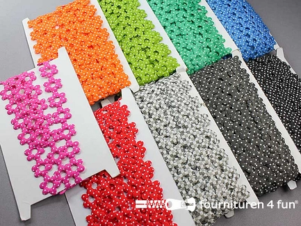 RESTPARTIJ guirlande bloemetjes 25mm - meerdere kleuren