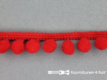 Kaart 25 meter bolletjesband - 18mm - rood