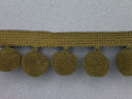 Bolletjesband 40mm leger groen