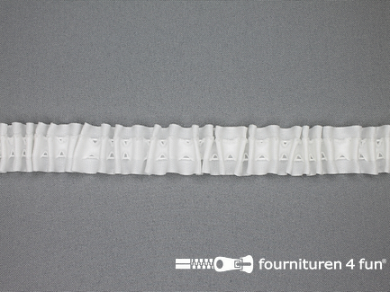 Rol 50 meter gordijnband ca. 25mm - wit - met koord