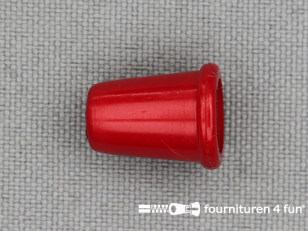 Koorduiteinde - kunststof - 10x14mm - rood
