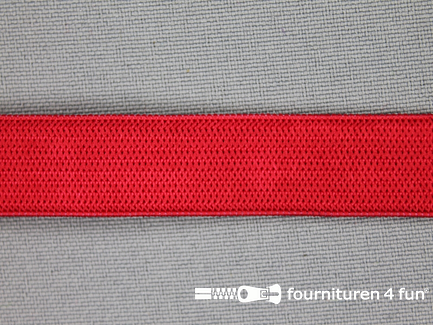 Gekleurd soepel elastiek - 14mm - rood