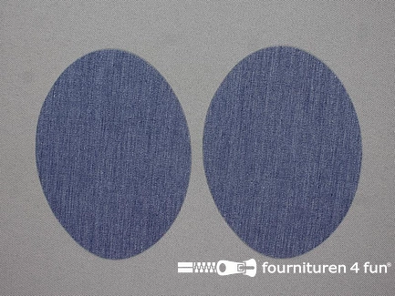 Kinder kniestukken 105x80mm licht jeans blauw - per paar